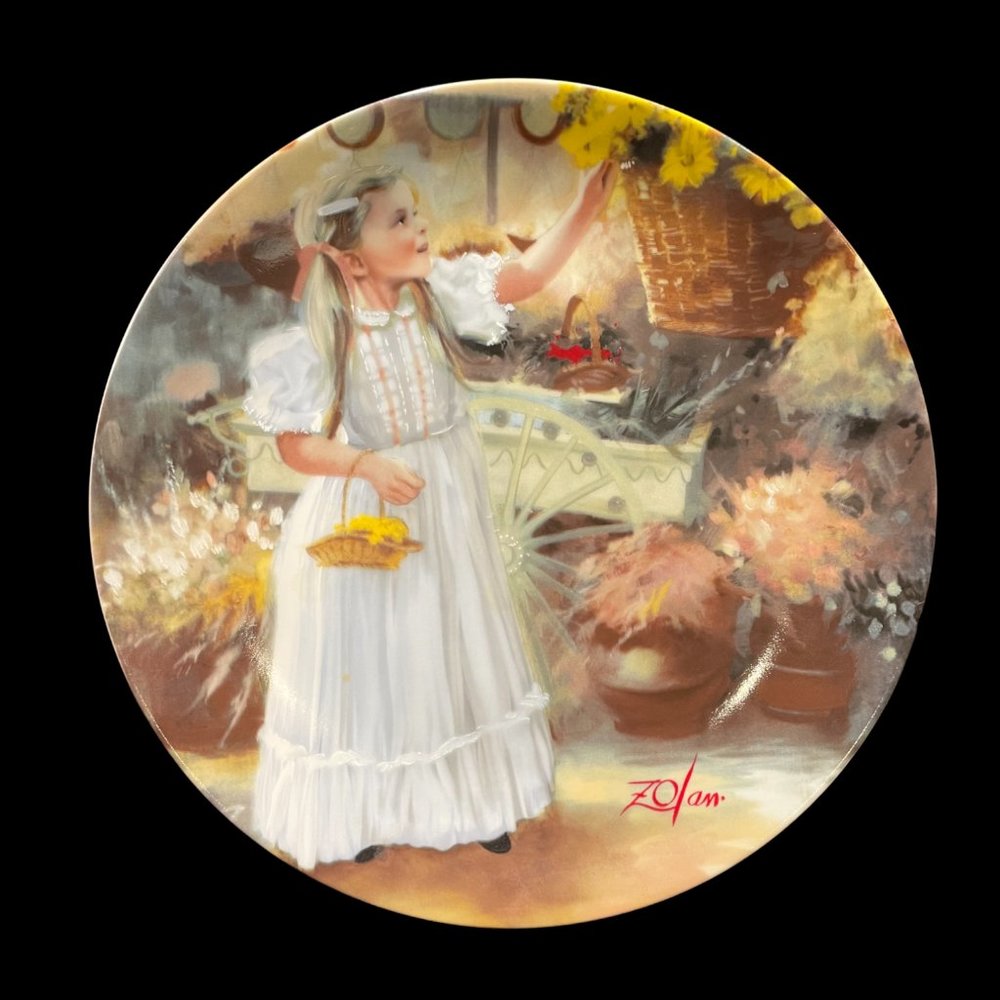 Vintage Collector Plate "Spring Blossoms" by Donald Zolan, American Artists 1985